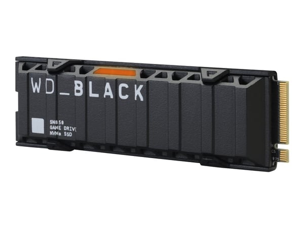WD Black SN850 NVMe SSD WDBAPZ0010BNC - SSD-levy - 1 TB - sisäinen - M.2 2280 - PCIe 4.0 x4 (NVMe) - integroitu jäähdytyselementti