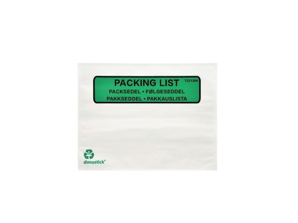 Følgeseddellommer Docustick Green C6 med tryk - (1000 stk.) Følgeseddellommer Docustick Green C6 med tryk - (1000 stk.)