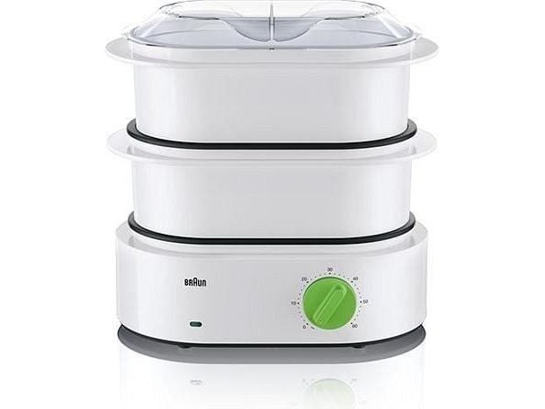 Braun Tribute Collection FS 3000 - Dampkoker - 850 W - hvit/grønn