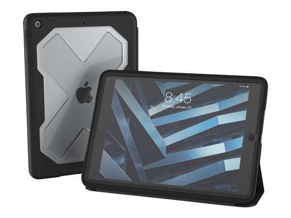 ZAGG Rugged Messenger Case - Beskyttelsesboks for nettbrett - robust - silikon - koksgrå - 10.2" - for Apple 10.2-inch iPad (7. generasjon, 8. gene...