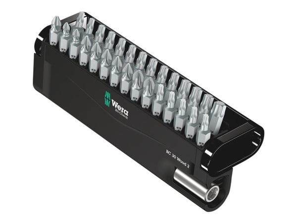 Wera Bit-Check 30 Wood 2 - Bitssats för skruvmejsel - 30 delar - i hållare