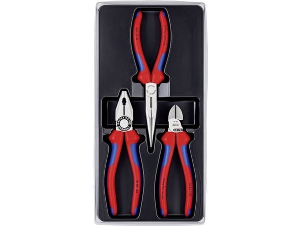 Knipex 00 20 11, Tangsett, Stål, Polypropylen (PP), Blå, Rød, 810 g