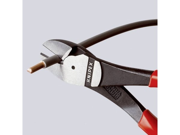 Knipex 74 02 180, Avbitartång, Kromvanadinstål, Plast, Blå, Röd, 180 mm, 273 g