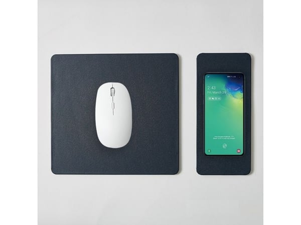 POUT Splitted mouse pad with high-speed charging HANDS 3 SPLIT dark, Blå, Monokromatisk, ABS syntetisk, Polyurethan, USB-strøm, Antiskliunderlag