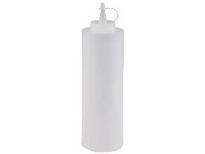 Plastflaske 700 ml Ø7x24 cm med Tud/Skruelåg Klar,stk
