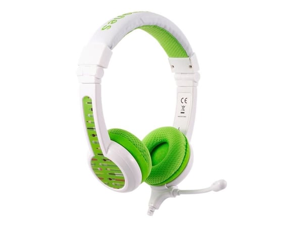 Onanoff BuddyPhones School+ - Headset - på örat - kabelansluten - 3,5 mm kontakt - grön