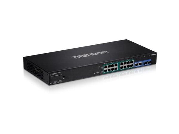 TRENDnet TPE 3018LS - Switch - smart - 8 x 10/100/1000 (PoE+) + 2 x kombo-Gigabit SFP - rackmonterbar - PoE+ (220 W) - TAA-samsvar