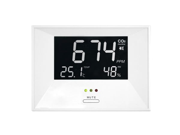 TFA AIRCO2NTROL LIFE - Thermo-hygro-CO2-måler - digital - hvit