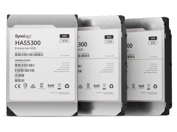 Synology HAS5300 - Harddisk - 12 TB - intern - 3.5" - SAS 12Gb/s - 7200 rpm - buffer: 256 MB - for Synology SA3200D, SA3400, SA3600; High Density H...