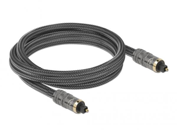 Delock - Digital audiokabel (optisk) - SPDIF - TOSLINK hann til TOSLINK hann - 2 m - fiberoptisk - antrasitt