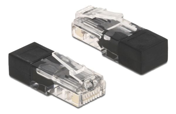 Delock - Nettverkterminator - RJ-45 (hann) - svart