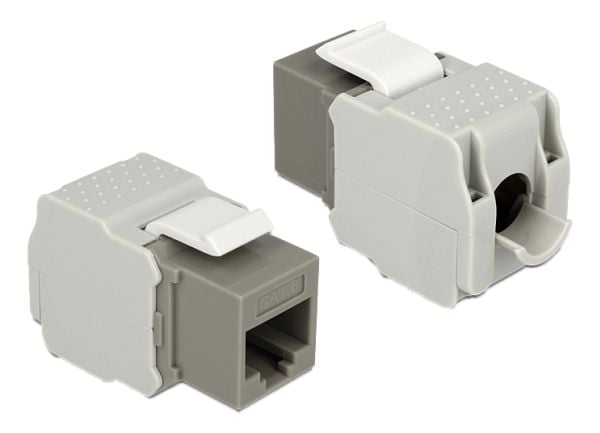 Delock - Modulinnlegg - CAT 6 - UTP - RJ-45 - grå