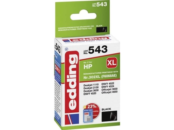 Edding EDD-543, Høyt (XL) utbytte, 21 ml, 590 sider, 1 stykker, Enkeltpakke