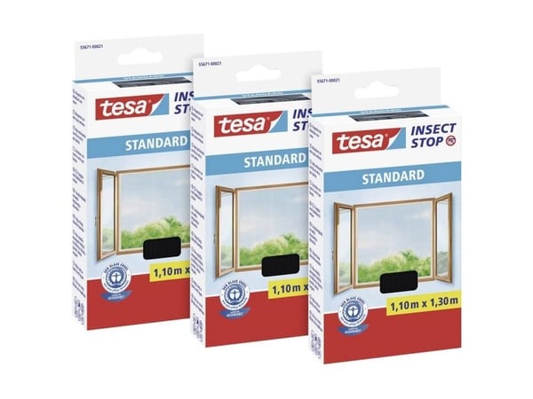 tesa STANDARD 55671 fluenett (L x B) 1300 mm x 1100 mm antrasitt - 3 stk.
