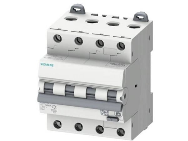 Siemens 5SU13467FP10 FI-sikkerhedsafbryder/automatsikring Sikringsstørrelse = 3 4-polet 10 A 0,003 A