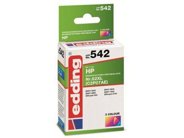 Edding EDD-542, Cyan, Fiolblå, Gult, 21 ml, 3 stykker, Multipakke