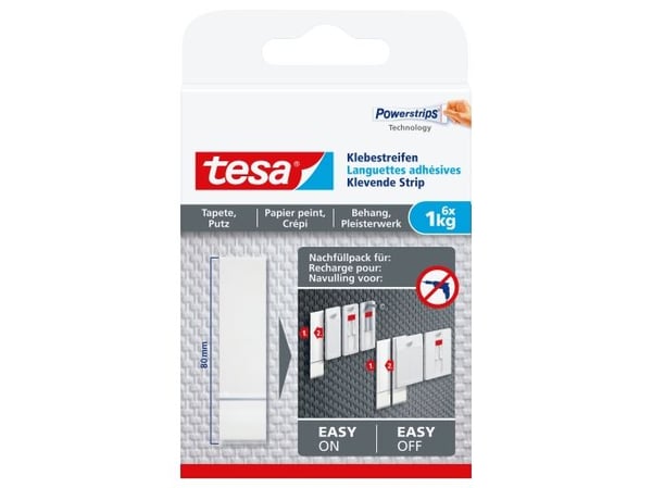 TESA 77771, Valkoinen, Tape, 6 kpl
