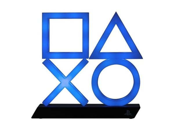 Paladone PlayStation Icons PS5 XL - Dekorasjonslampe - blått lys - kald hvit, svart sokkel