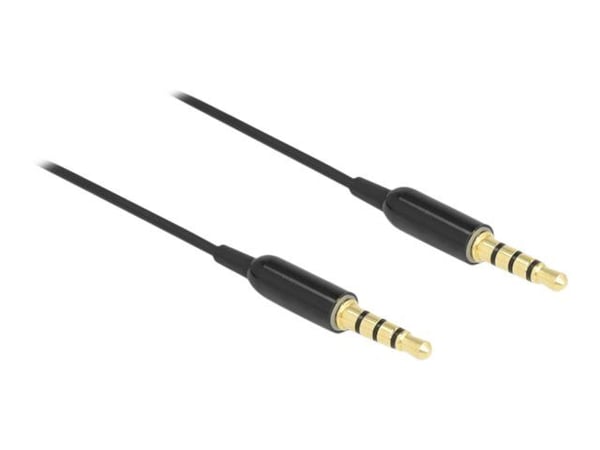DeLOCK 66075, 3.5mm, Uros, 3.5mm, Uros, 0,5 m, Musta