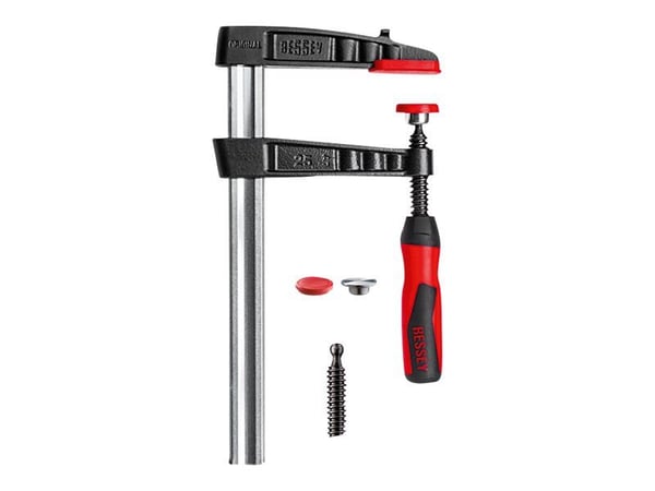 BESSEY TG16-2K, Skruetvinge, 16 cm, Jern, Plastik, Aluminium, Sort, Rød, 660 g, 1 stk BESSEY TG16-2K, Skruetvinge, 16 cm, Jern, Plastik, Aluminium, Sort, Rød, 660 g, 1 stk
