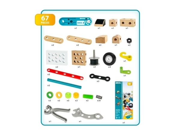 BRIO 34595 Builder trekk tilbake-motorsett