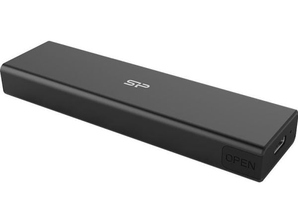 Silicon Power PD60 - Drevkabinett - M.2 - M.2 NVMe Card - USB 3.2 (Gen 2) - svart