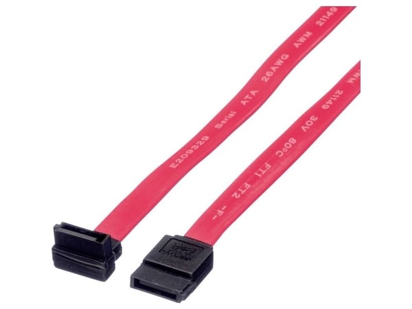 Value SATA 3.0 Gbit/s 0.5 m, 0,5 m, SATA III, Hankjønn/hankjønn, Rød