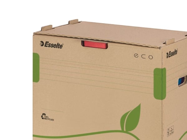 Esselte arkivbeholder ECO for mapper, brun laget av 100% resirkulert papp, 100% resirkulerbar, - 10 stk (623920)