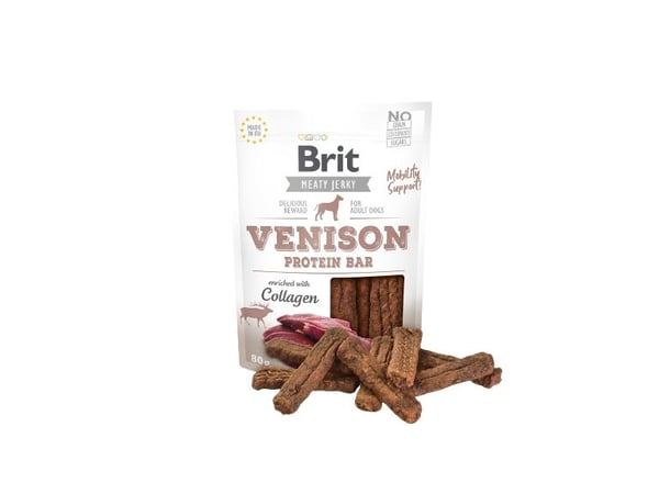 Brit Jerky Snack, Välipala, Koira, Adult (animal), 80 g, Sokeriton