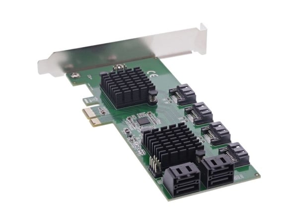 InLine 76617K, PCIe, SATA, Lavprofil, PCIe 2.0, Flerfarget, PC
