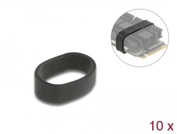 Delock - M.2 module and heat sink mounting ring - svart (en pakke 10)