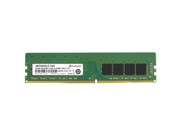 Transcend JetRAM - DDR4 - modul - 32 GB - DIMM 288-pin - 3200 MHz / PC4-25600 - CL22 - 1.2 V - ikke-bufret - ikke-ECC
