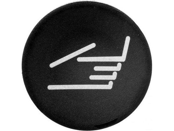 Eaton knappinnsats 22mm flat sort med tekst M22-XD-S-X9 (218175)