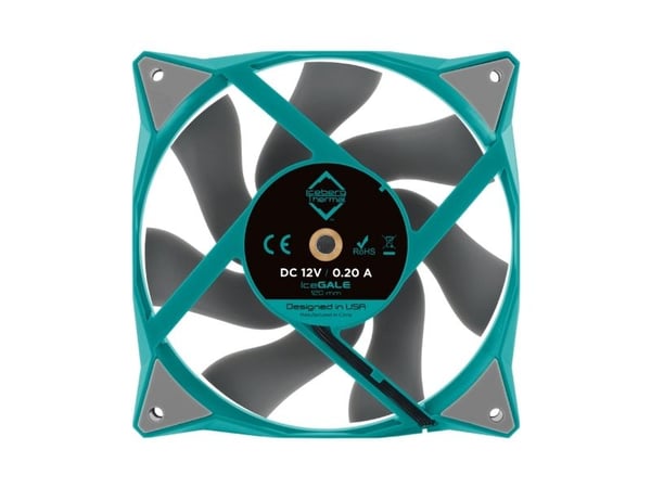 Iceberg Thermal IceGALE, Vifte, 12 cm, 500 RPM, 1850 RPM, Teal