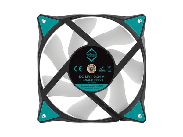 Iceberg Thermal IceGALE ARGB, Vifte, 12 cm, 500 RPM, 2200 RPM, 38 dB, 94 cfm