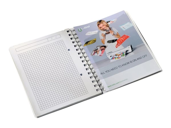 Leitz WOW - Notatblokk - trådbundet - A5 - 80 ark - kvadratisk - metallic blå - polypropylen (PP)