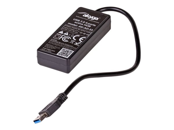 Akyga AK-AD-33 - Hub - 4 x SuperSpeed USB 3.0 - stasjonær
