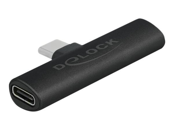 Delock - USB-adapter - USB-C (hann) til USB-C (hunn) - USB 2.0 - 20 V - 3 A - svart