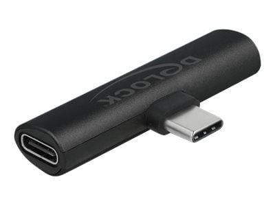 Delock - USB-adapter - USB-C (hann) til USB-C (hunn) - USB 2.0 - 20 V - 3 A - svart