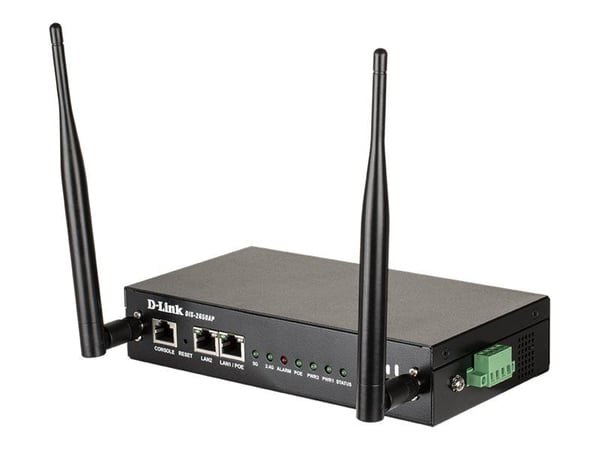 D-Link DIS-2650AP - Trådlös åtkomstpunkt - 2 portar - Wi-Fi 5 - 2.4 GHz, 5 GHz - Likström - monterbar på vägg/DiN-skena