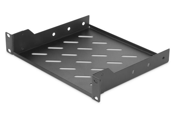 Digitus DN-10-TRAY-2-B - Rack-hylle - svart, RAL 9005 - 1U - 10"
