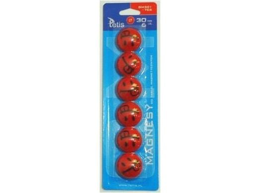 Tetis Magnets for boards 30mm/6 red (GM301-TC6)