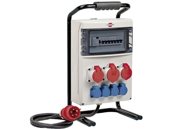 Brennenstuhl 1154900021, Grunnleggende, Vertikal, Plast, Sort, Grå, 7 AC-utganger, 2 m