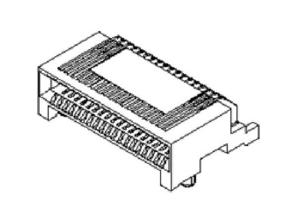 Molex Flush mount pistorasiakisko (vakio) Napojen kokonaismäärä 38 Ruudukon mitat: 0,8 mm 755860011 550 kpl Teippi täydellä kelalla (Full reel)