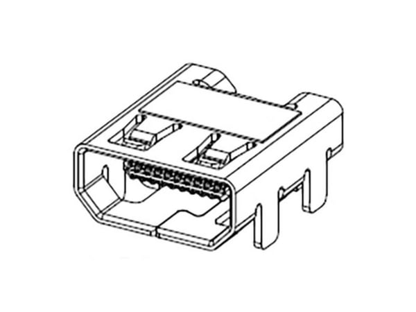 Molex 467651301 HDMI-kontakt/hylse, poltall: 19, 1 stk. (Tape on Full reel)