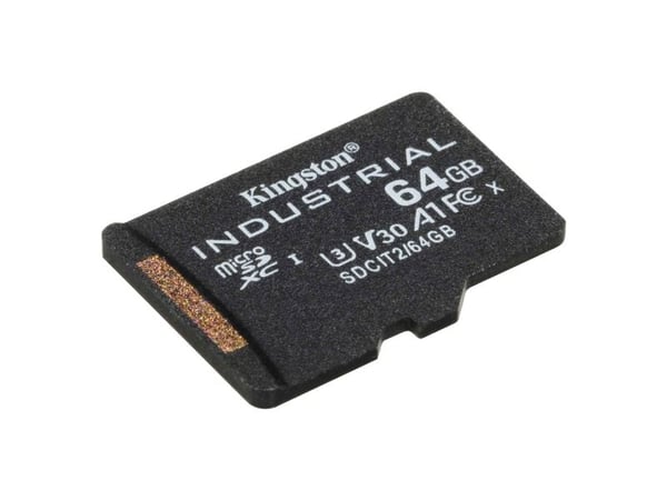 Kingston Industrial - Flashminnekort - 64 GB - A1 / Video Class V30 / UHS-I U3 / Class10 - microSDXC UHS-I