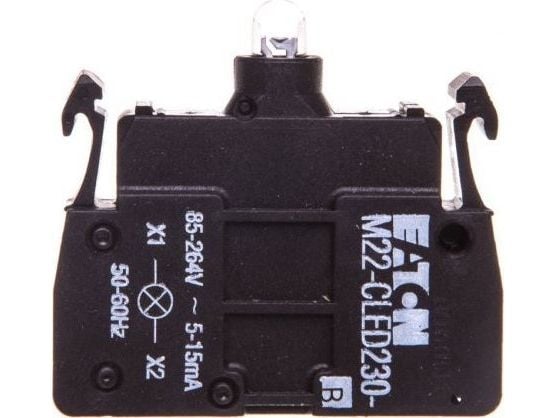 Eaton M22-CLED230-B, LED-elementti, Musta, Muovi, IP20, 10 mm, 45,7 mm