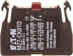 Eaton hjälpkontakt 1R montering på bakpanel M22-CK01D (262510)