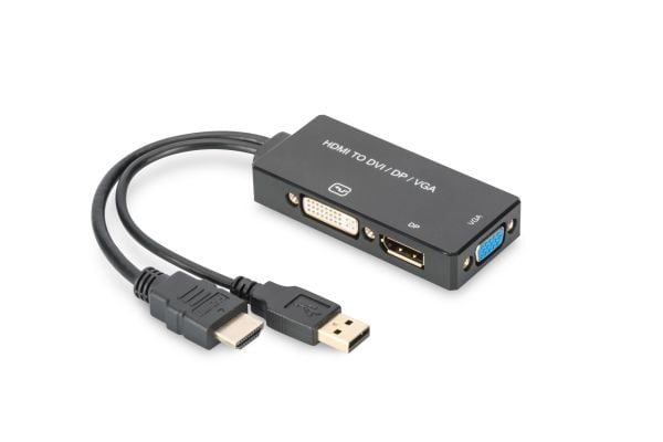 Assmann - Videotransformator - HDMI - DVI, DisplayPort, VGA - sorter