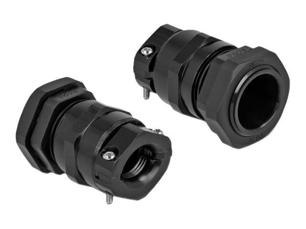 DeLOCK 60359, Musta, Metalli, Muovi, 1 kpl, Suora, PG21, 1 cm